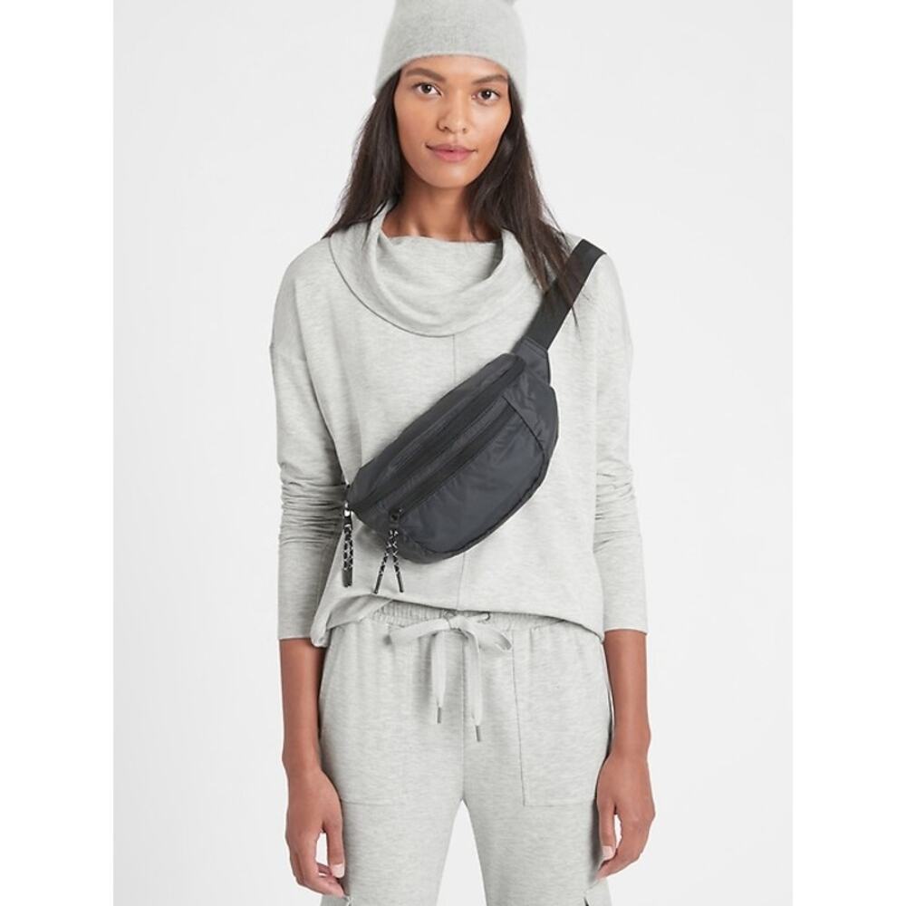 Banana Republic Baby Terry Funnel Neck Top Women's Medium Cowl Neck Pullover